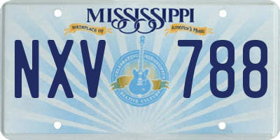 MS license plate NXV788