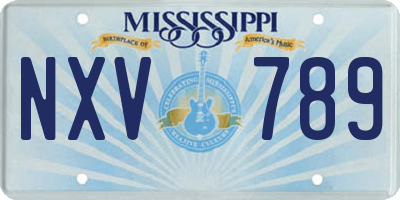 MS license plate NXV789
