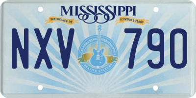 MS license plate NXV790