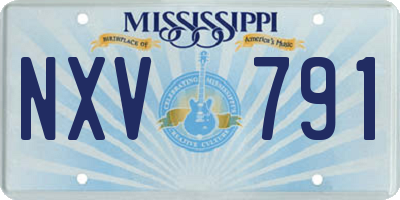 MS license plate NXV791