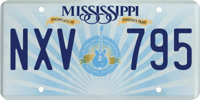 MS license plate NXV795