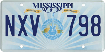 MS license plate NXV798