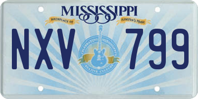 MS license plate NXV799