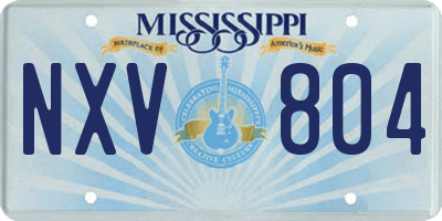 MS license plate NXV804