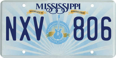 MS license plate NXV806