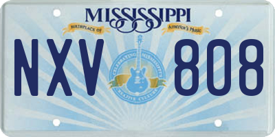 MS license plate NXV808