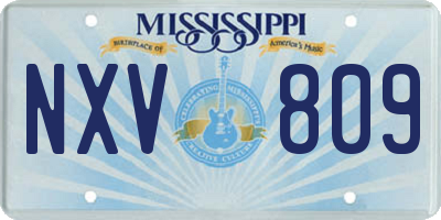 MS license plate NXV809