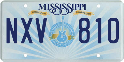 MS license plate NXV810