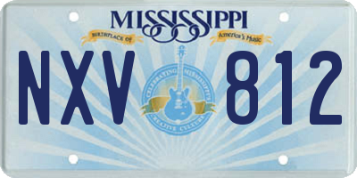 MS license plate NXV812