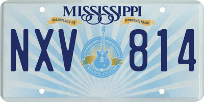 MS license plate NXV814