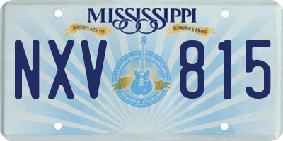 MS license plate NXV815