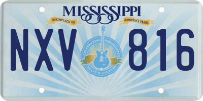 MS license plate NXV816