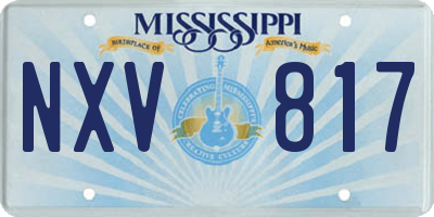MS license plate NXV817
