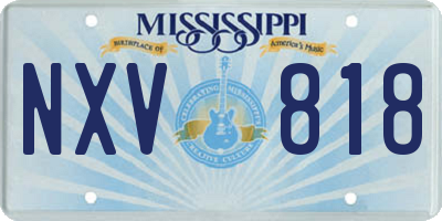 MS license plate NXV818