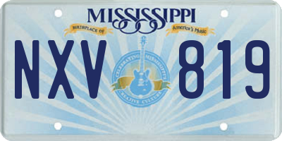 MS license plate NXV819