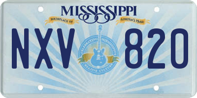 MS license plate NXV820