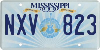 MS license plate NXV823