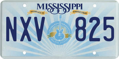 MS license plate NXV825