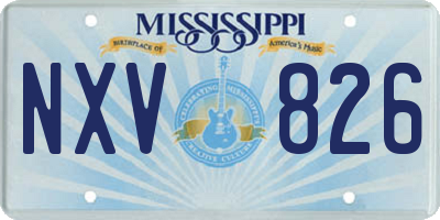 MS license plate NXV826