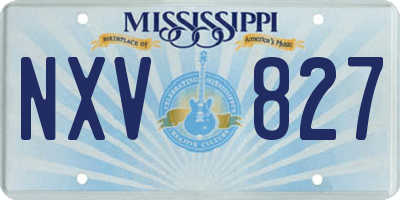 MS license plate NXV827