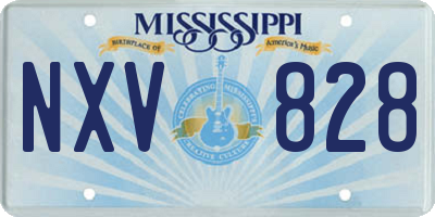 MS license plate NXV828