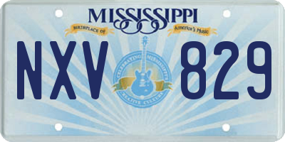 MS license plate NXV829