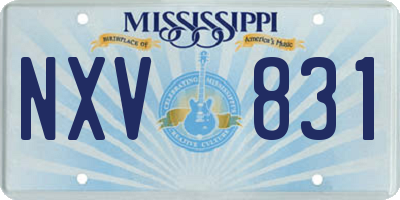 MS license plate NXV831