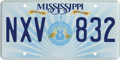 MS license plate NXV832