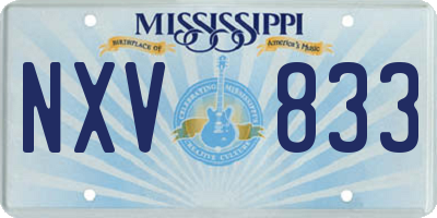 MS license plate NXV833