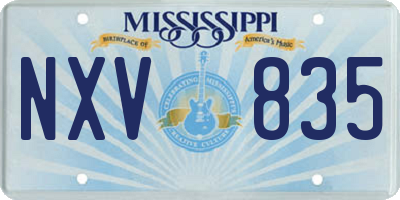 MS license plate NXV835