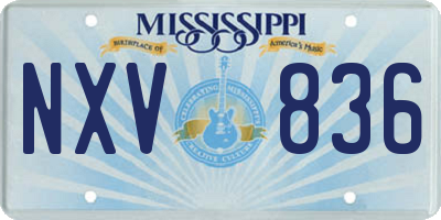 MS license plate NXV836