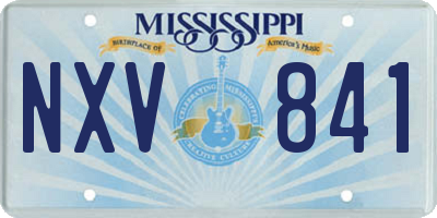 MS license plate NXV841