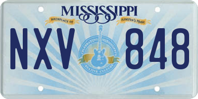 MS license plate NXV848