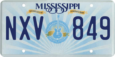 MS license plate NXV849