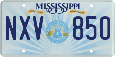 MS license plate NXV850