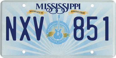 MS license plate NXV851