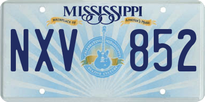 MS license plate NXV852