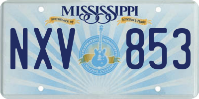 MS license plate NXV853