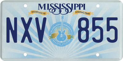 MS license plate NXV855
