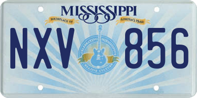 MS license plate NXV856