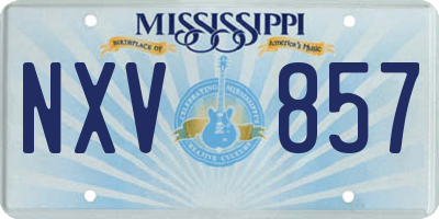 MS license plate NXV857