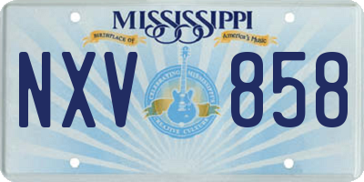 MS license plate NXV858