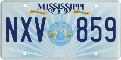 MS license plate NXV859