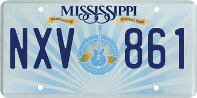 MS license plate NXV861