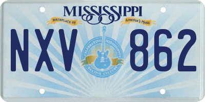 MS license plate NXV862