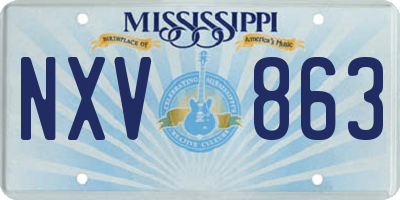 MS license plate NXV863