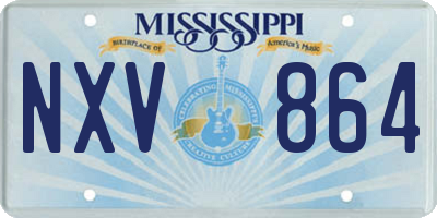 MS license plate NXV864