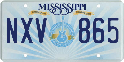 MS license plate NXV865
