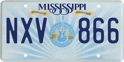 MS license plate NXV866