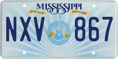 MS license plate NXV867